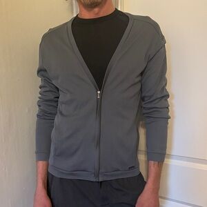 Calvin Klein Men's Gray Zip-Up cardigan